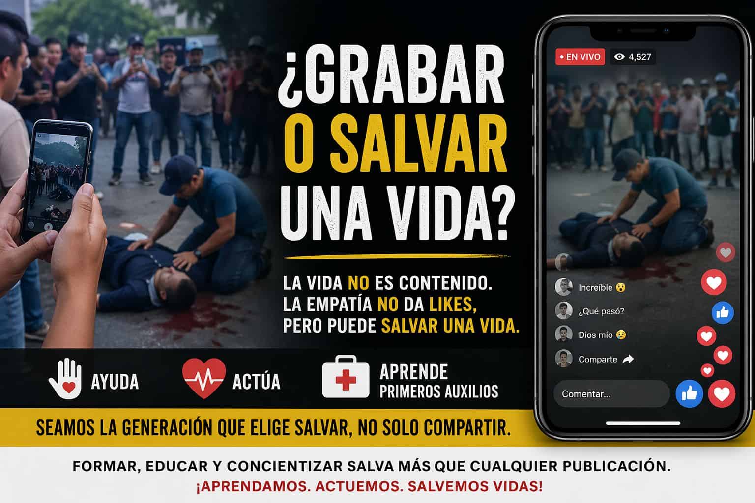 ¿Grabar o salvar una vida?